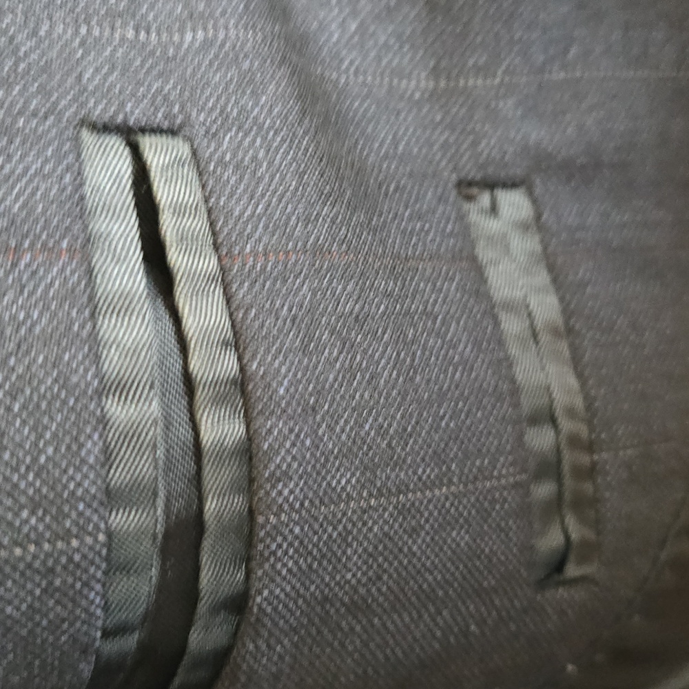 Hart Schaffner Marx 100% Pure Worsted Wool Dark Grey Suit Jacket/Pants - Picture 5 of 11